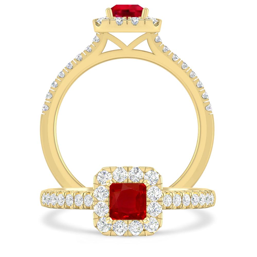 Yellow Gold - Ruby