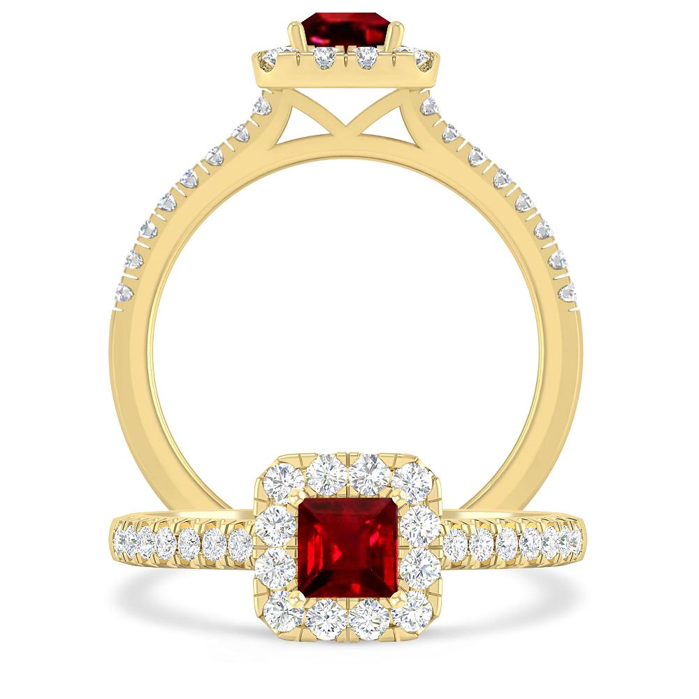 Yellow Gold - Ruby