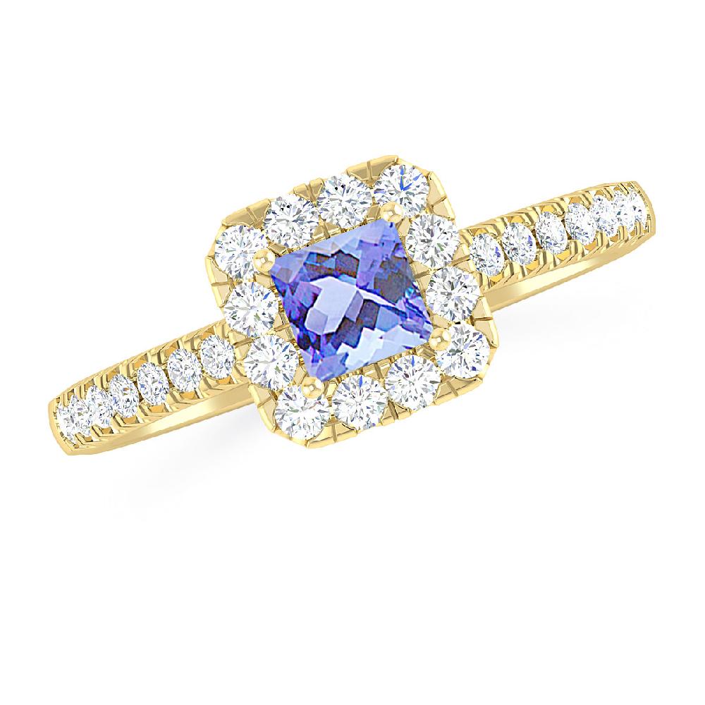 Yellow Gold - Tanzanite