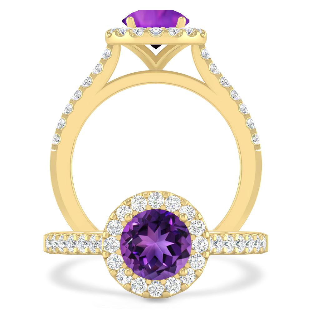 Yellow Gold - Amethyst