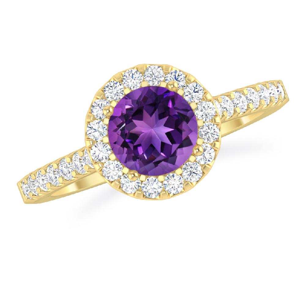 Yellow Gold - Amethyst