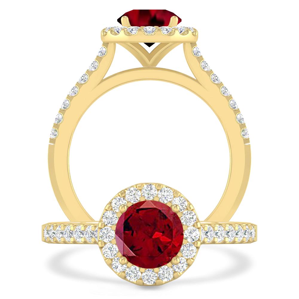 Yellow Gold - Garnet