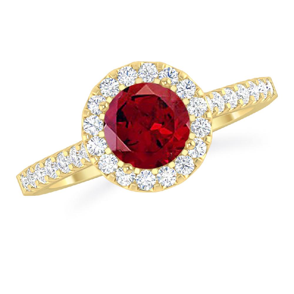 Yellow Gold - Garnet