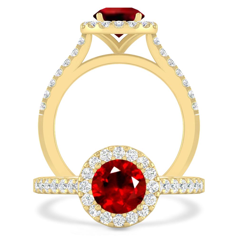 Yellow Gold - Ruby