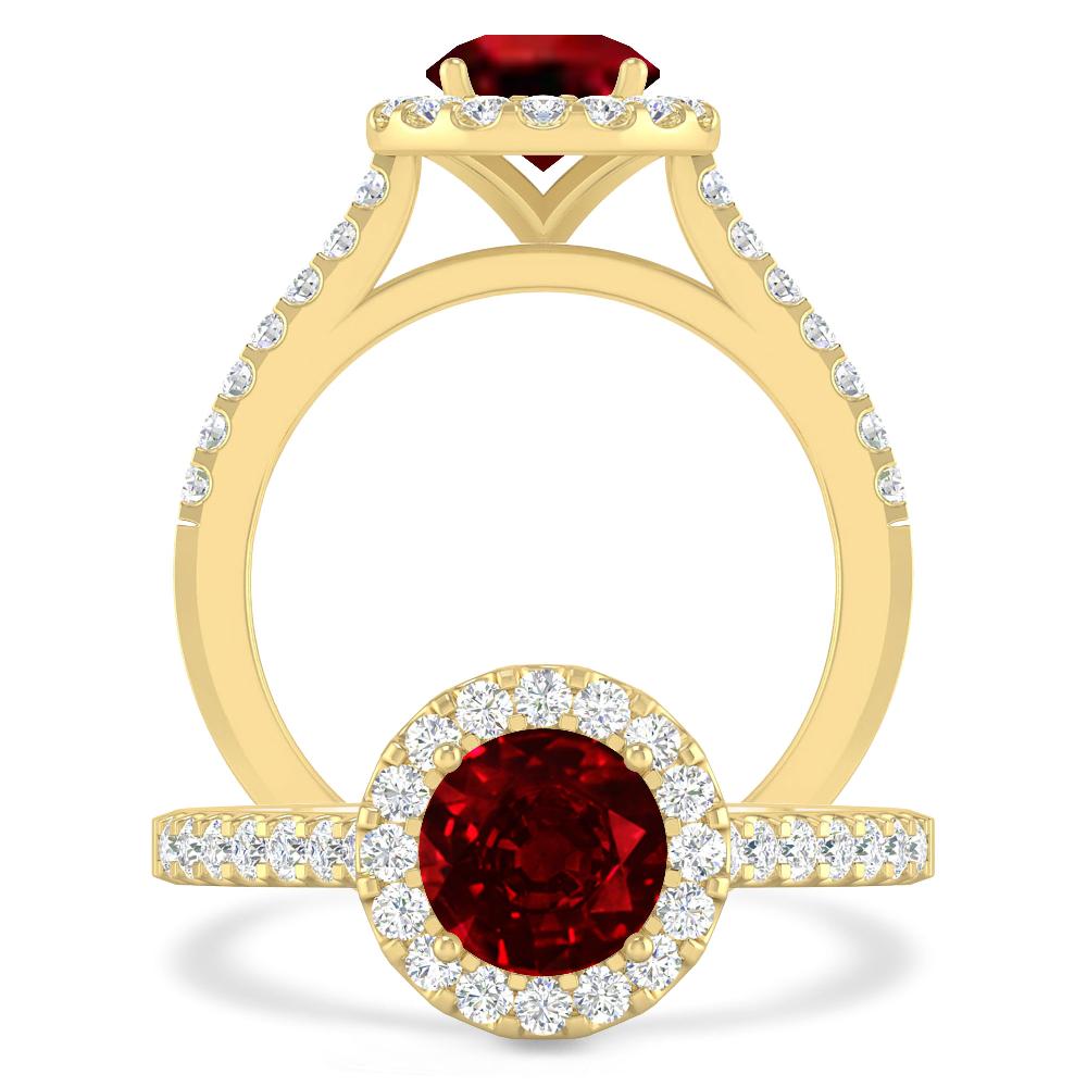 Yellow Gold - Ruby