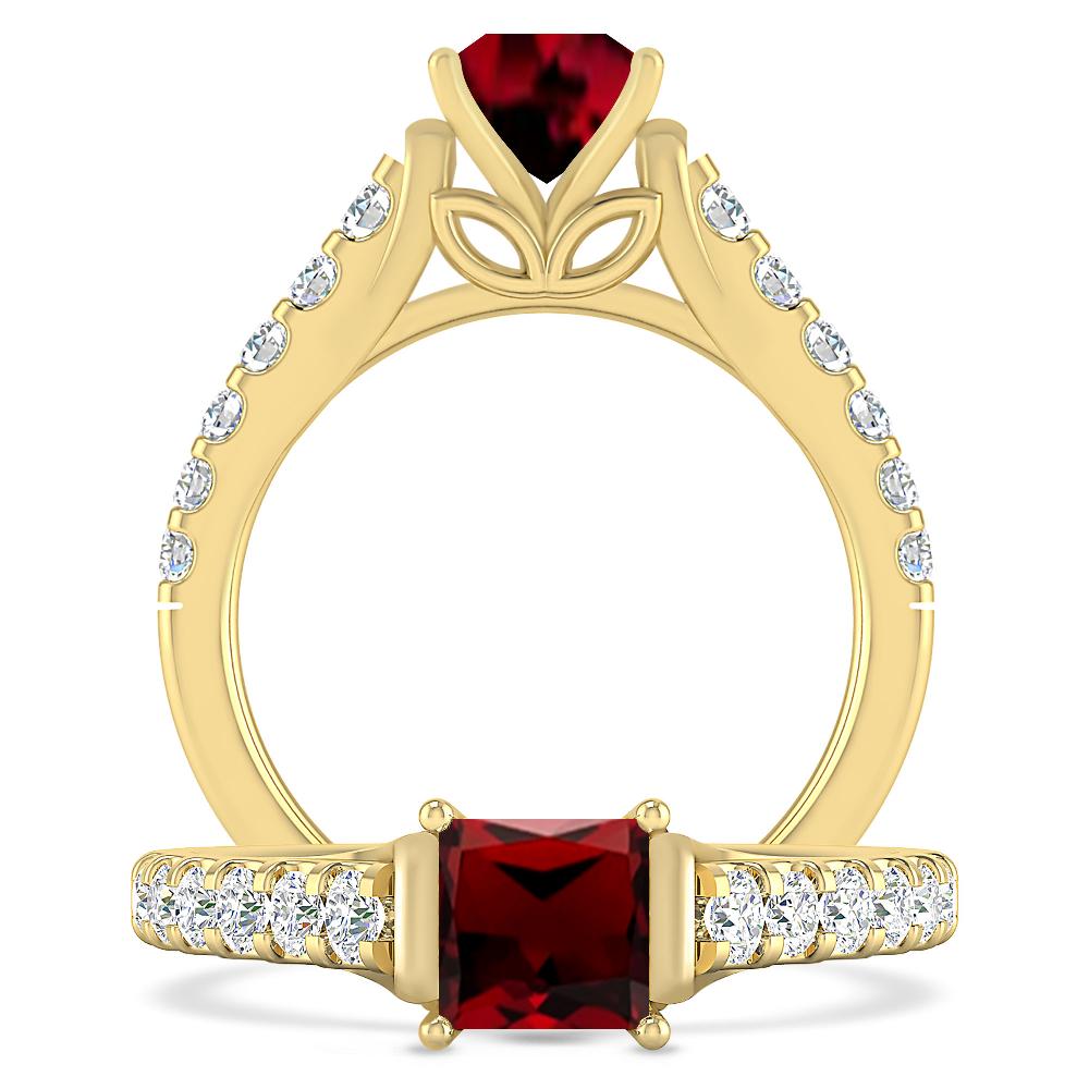 Yellow Gold - Garnet