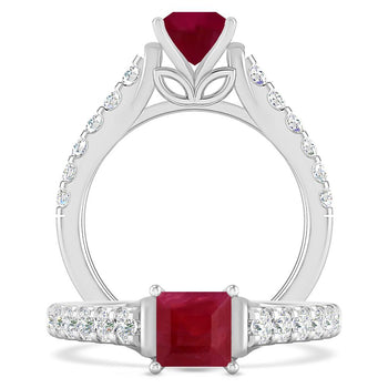 White Gold - Ruby