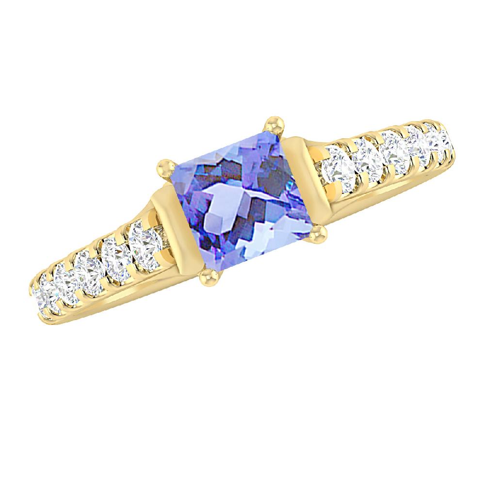 Yellow Gold - Tanzanite