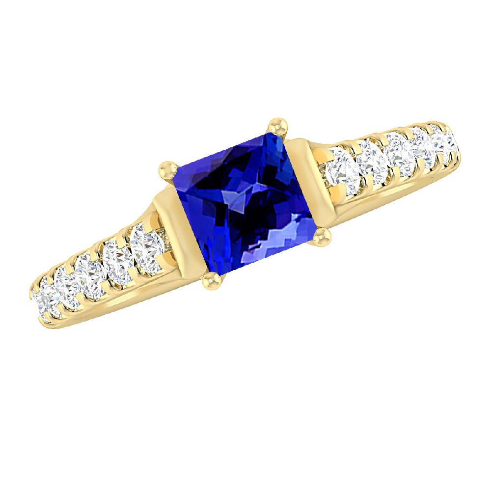 Yellow Gold - Tanzanite