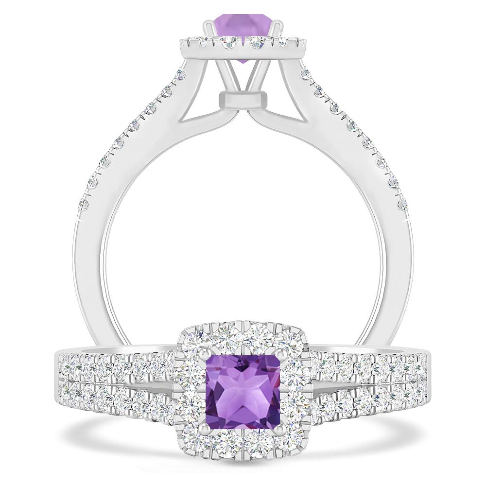 White Gold - Amethyst