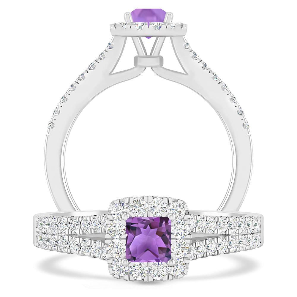 White Gold - Amethyst