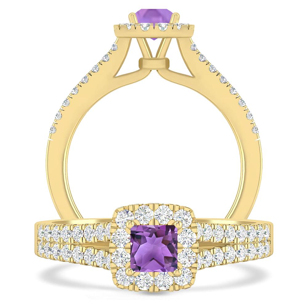 Yellow Gold - Amethyst