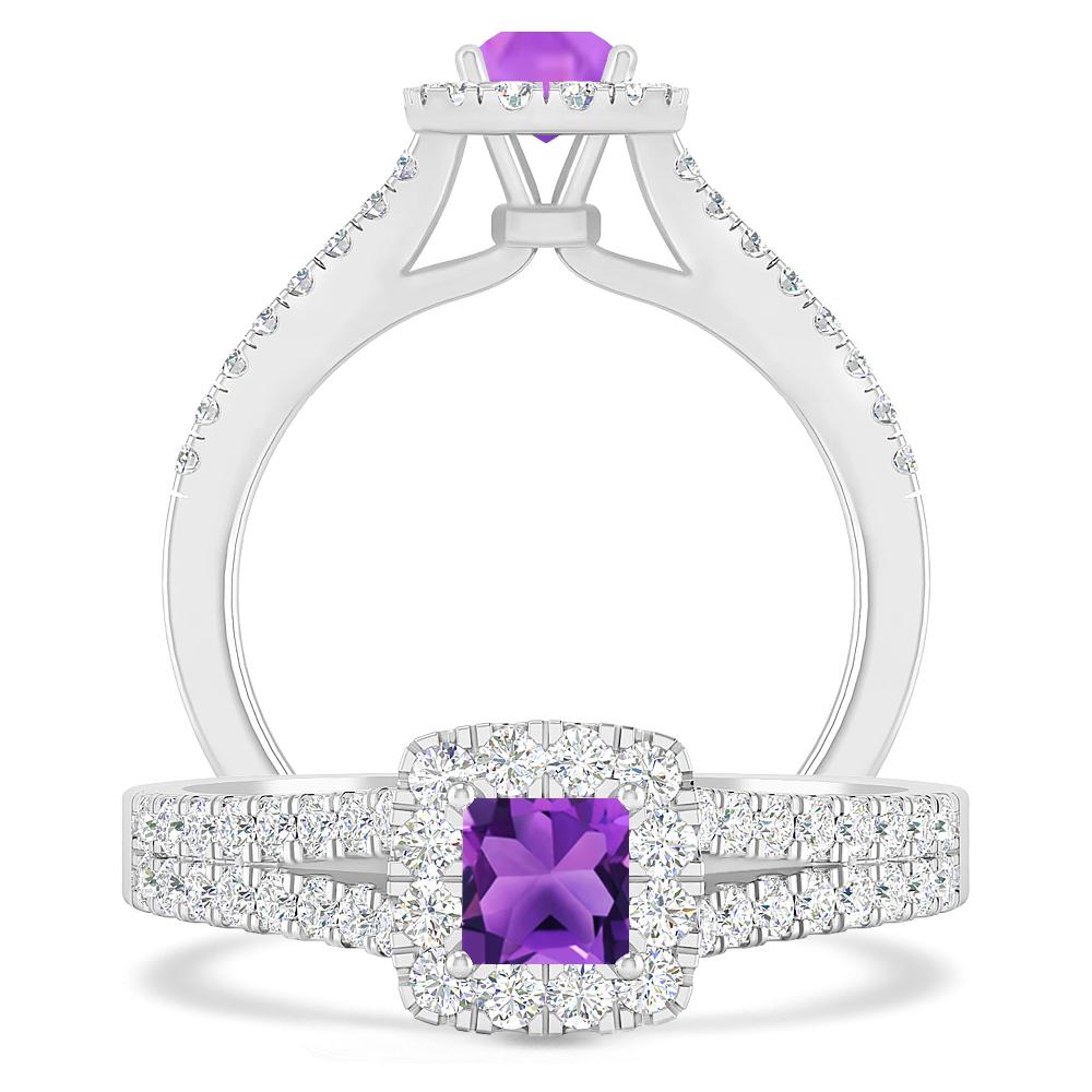 White Gold - Amethyst