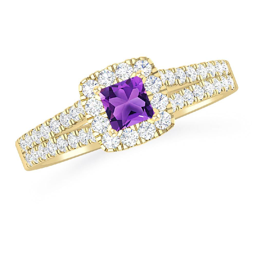 Yellow Gold - Amethyst