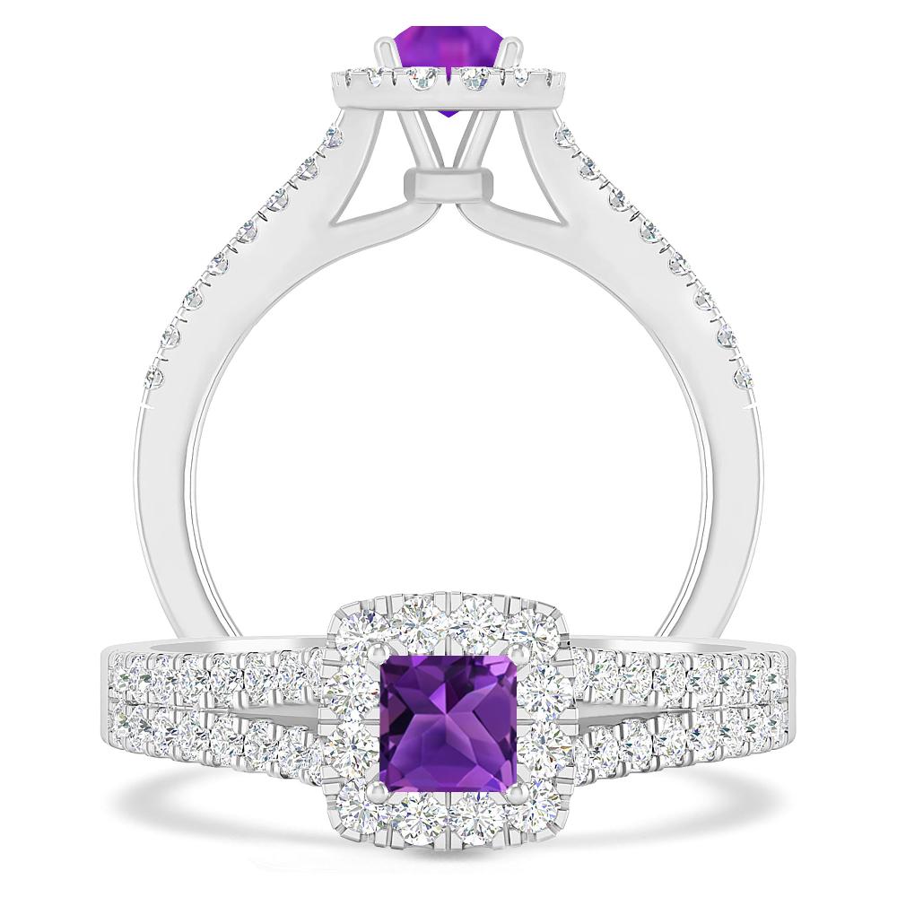 White Gold - Amethyst