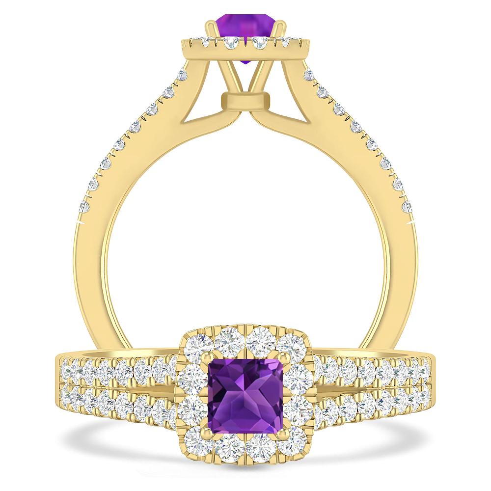 Yellow Gold - Amethyst