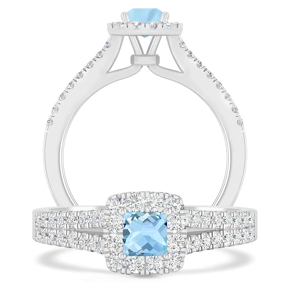 White Gold - Aquamarine