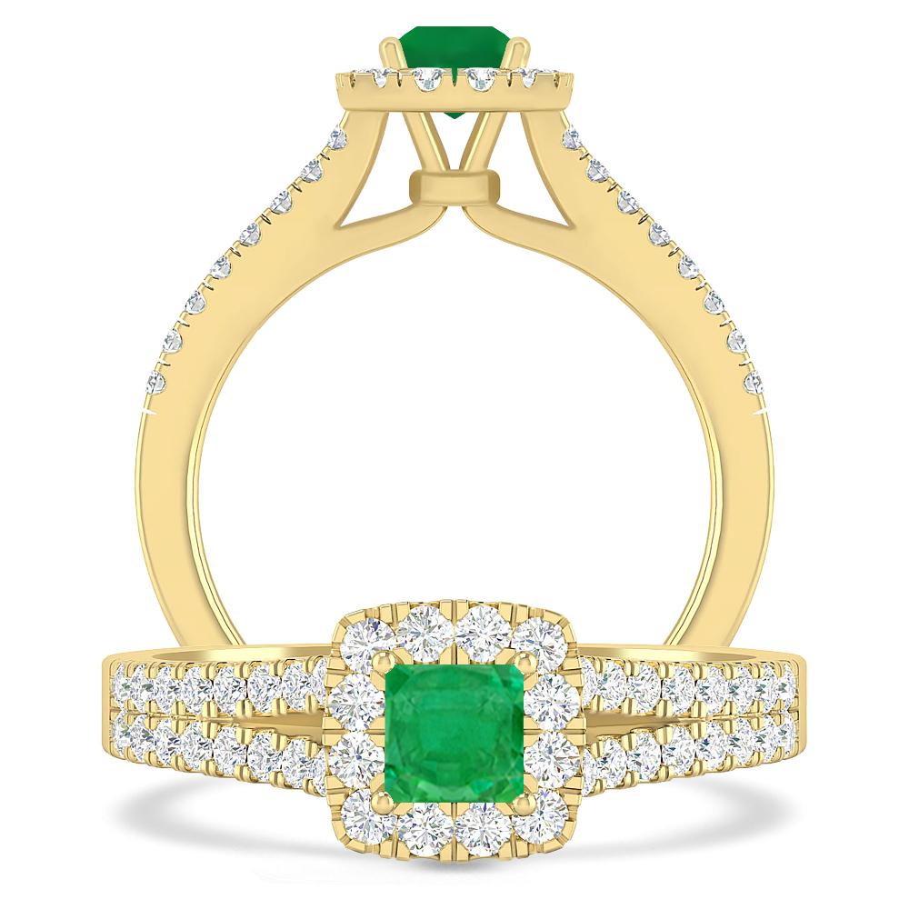 Yellow Gold - Emerald