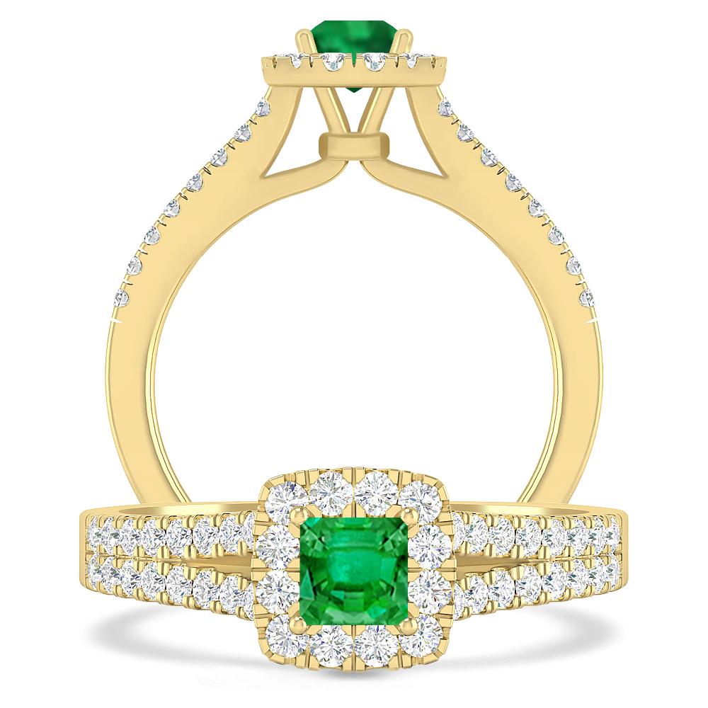 Yellow Gold - Emerald