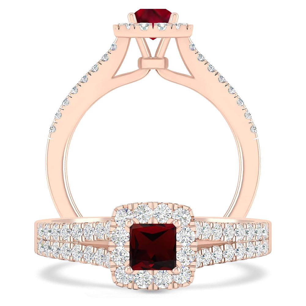 Rose Gold - Garnet