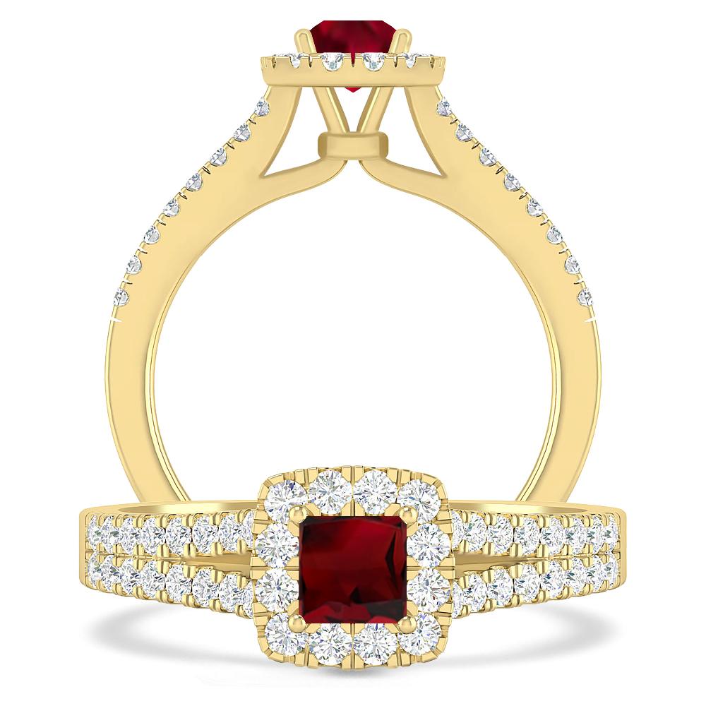 Yellow Gold - Garnet