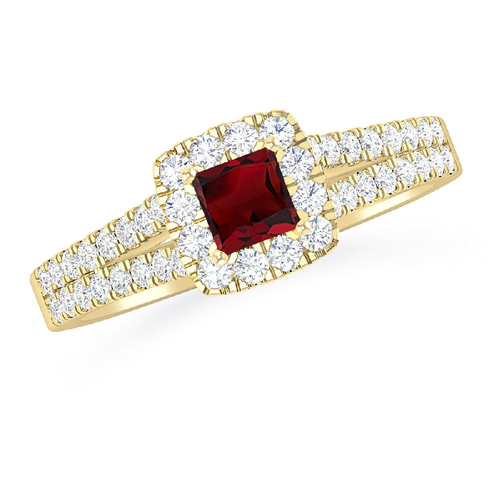 Yellow Gold - Garnet