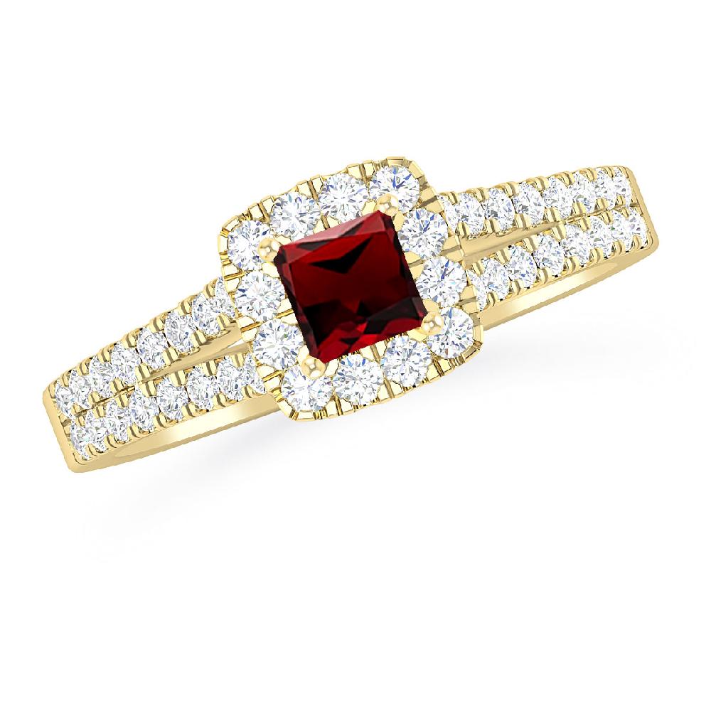 Yellow Gold - Garnet