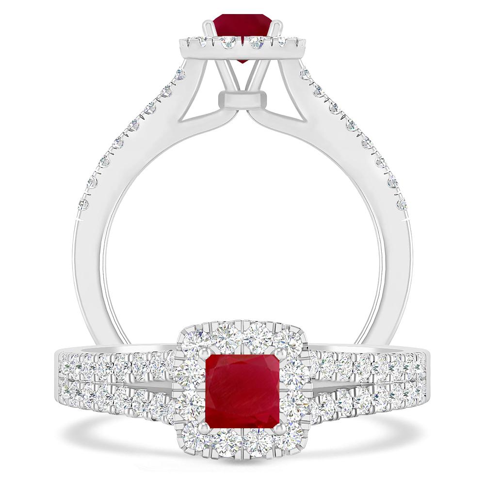 White Gold - Ruby