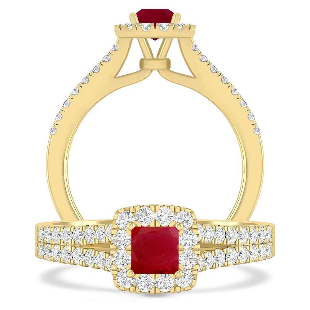 Yellow Gold - Ruby