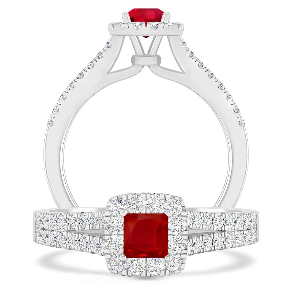 White Gold - Ruby