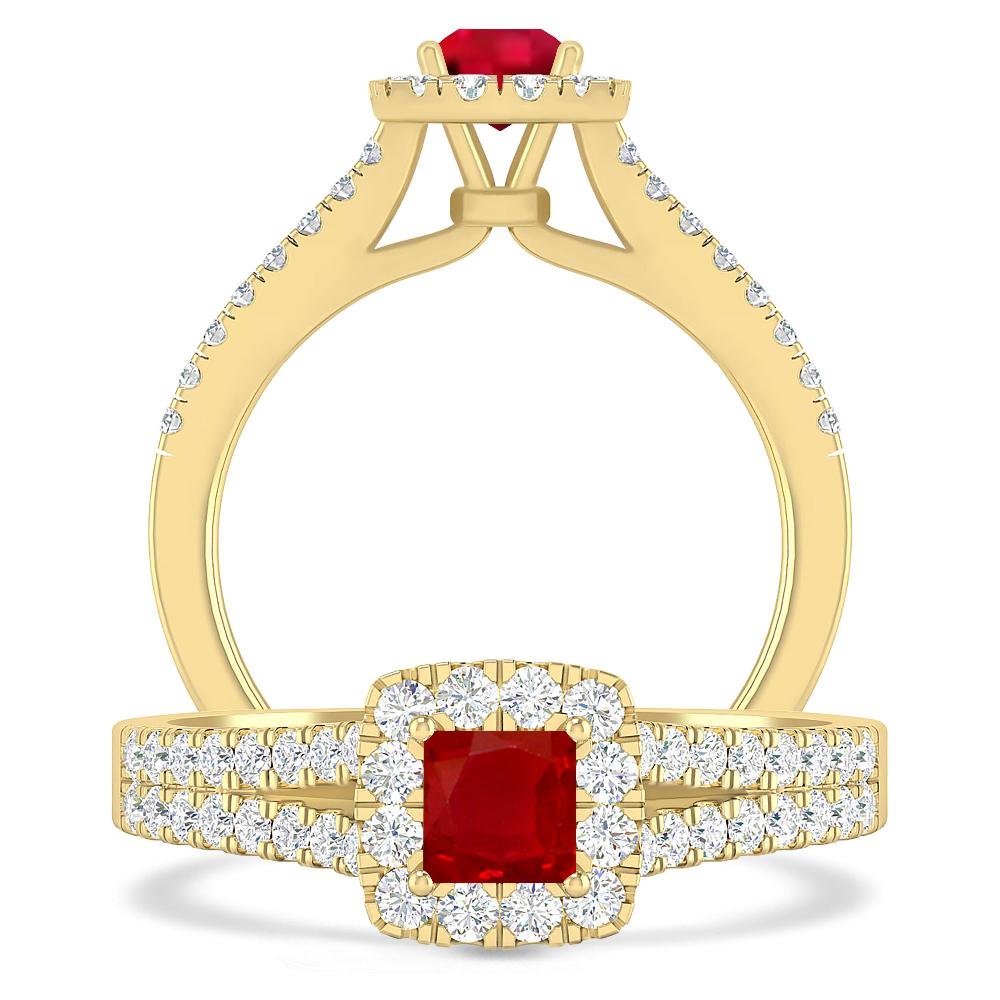 Yellow Gold - Ruby