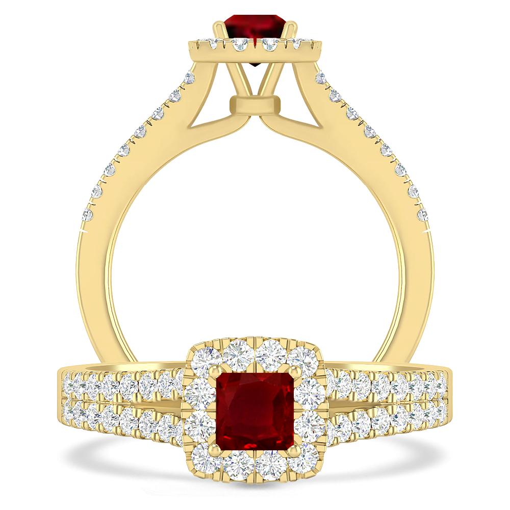 Yellow Gold - Ruby