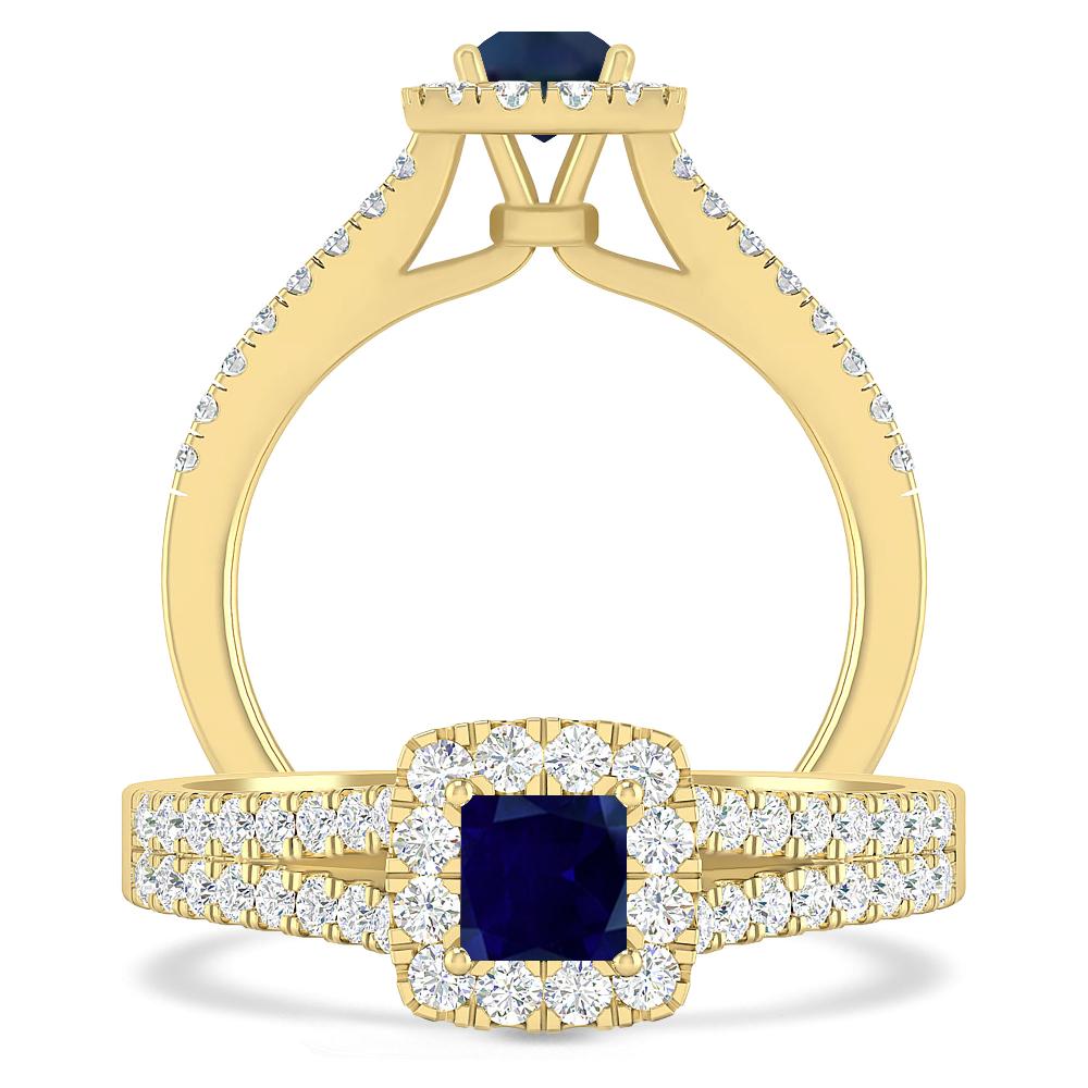 Yellow Gold - Sapphire