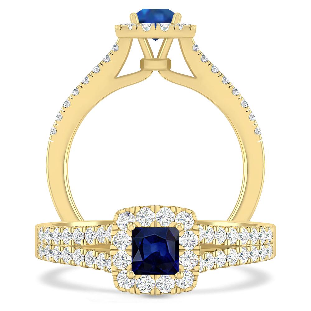 Yellow Gold - Sapphire