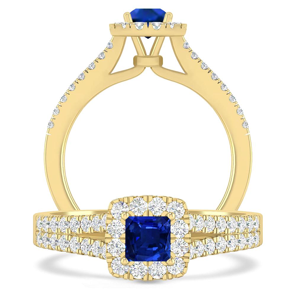 Yellow Gold - Sapphire