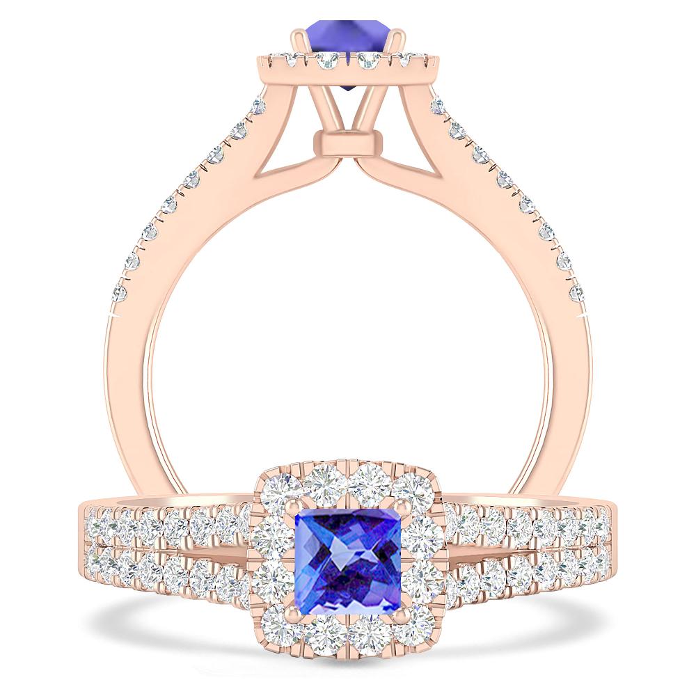 Rose Gold - Tanzanite