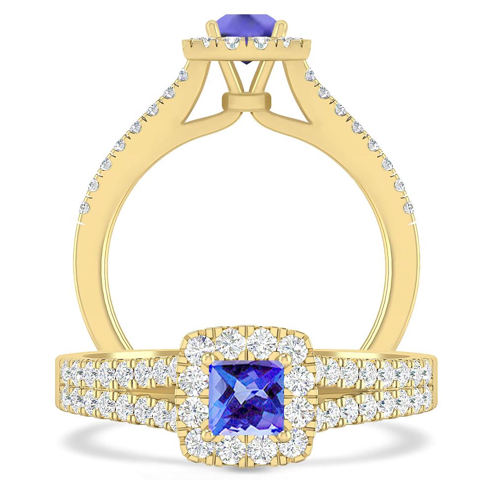 Yellow Gold - Tanzanite