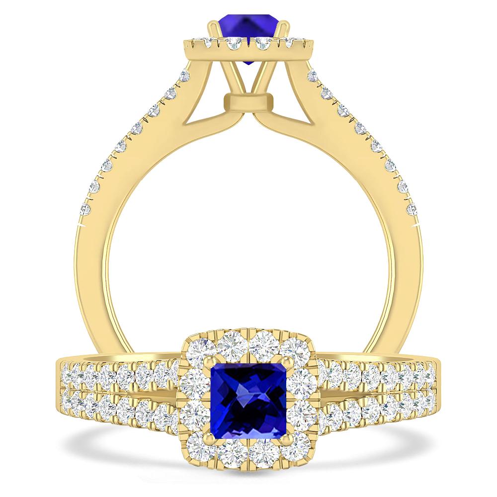 Yellow Gold - Tanzanite