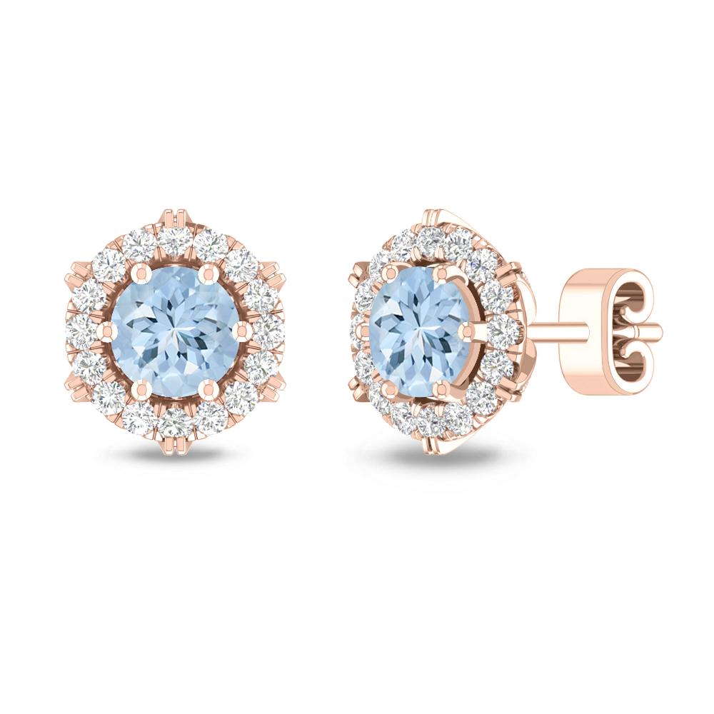 Rose Gold - Aquamarine