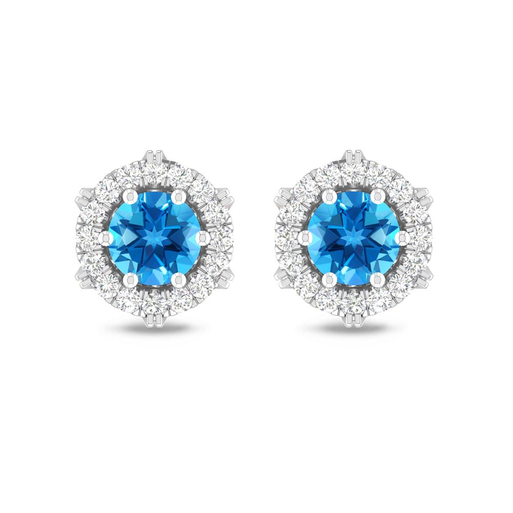 White Gold - Blue Topaz