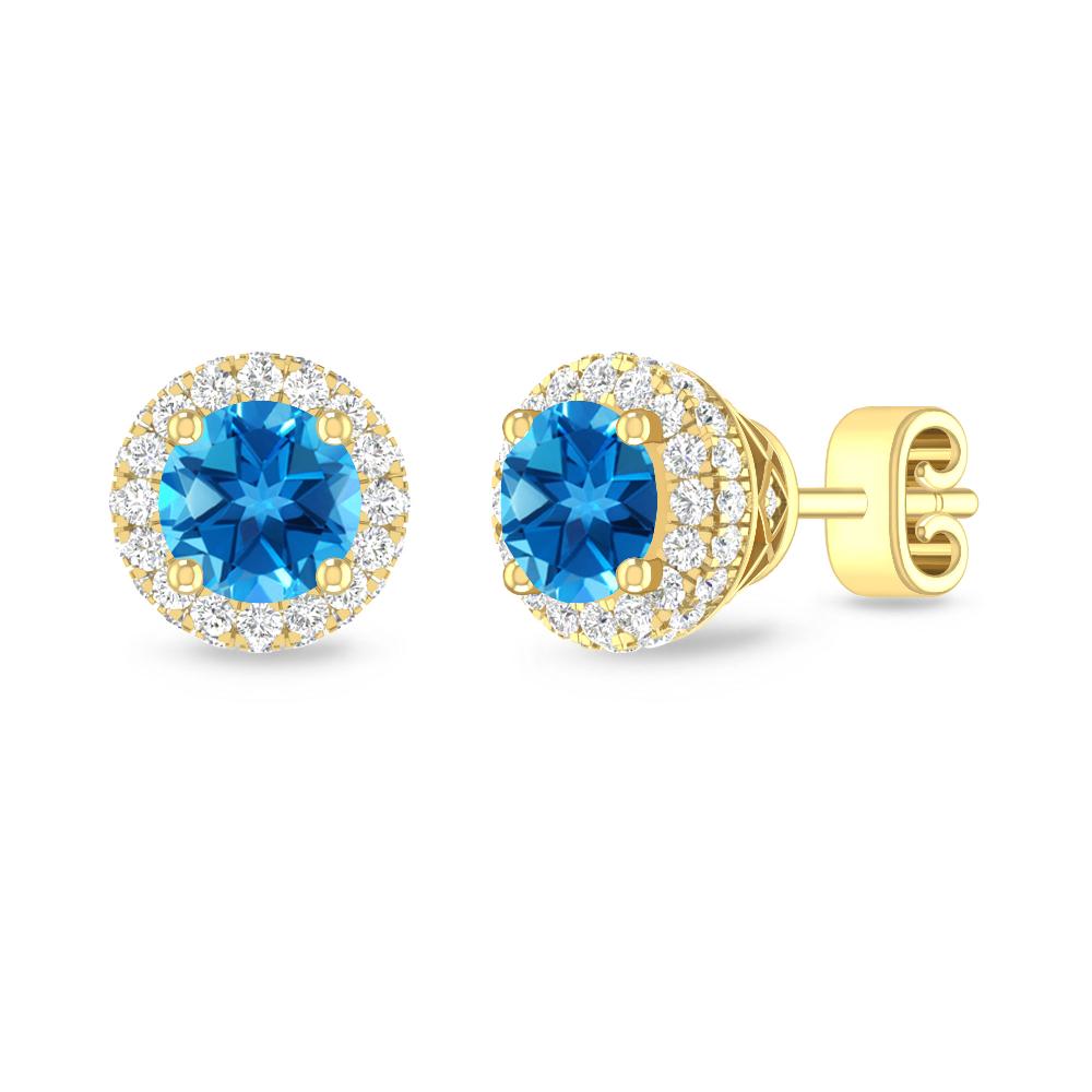 Yellow Gold - Blue Topaz