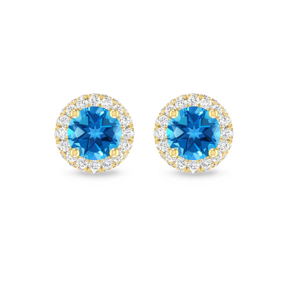 Yellow Gold - Blue Topaz