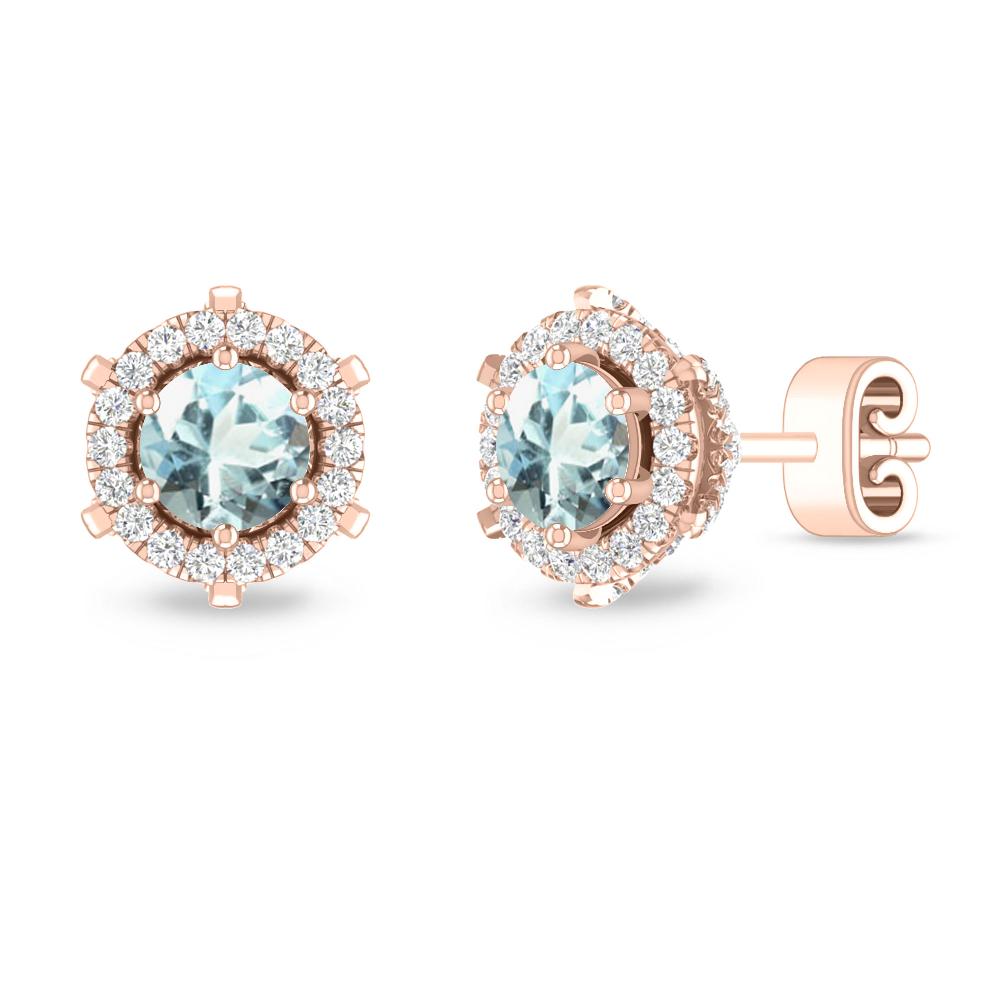 Rose Gold - Aquamarine