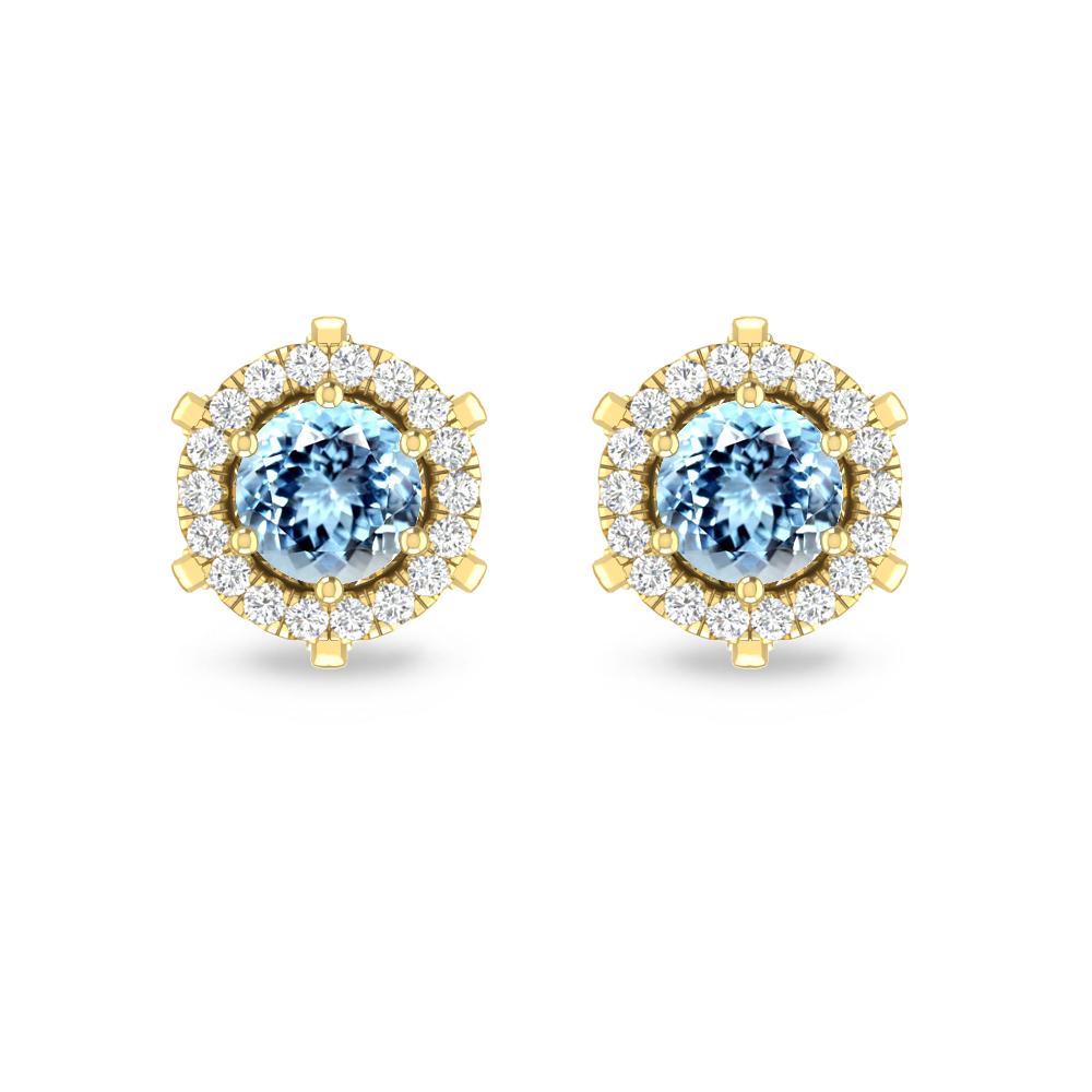 Yellow Gold - Aquamarine