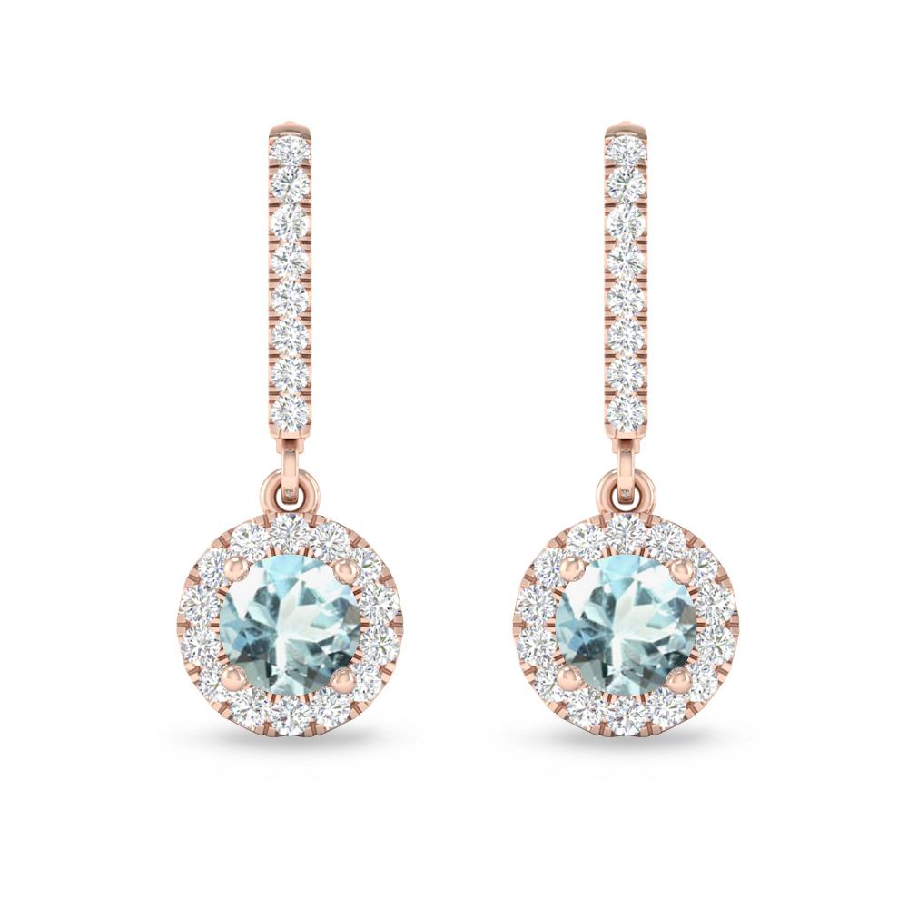 Rose Gold - Aquamarine