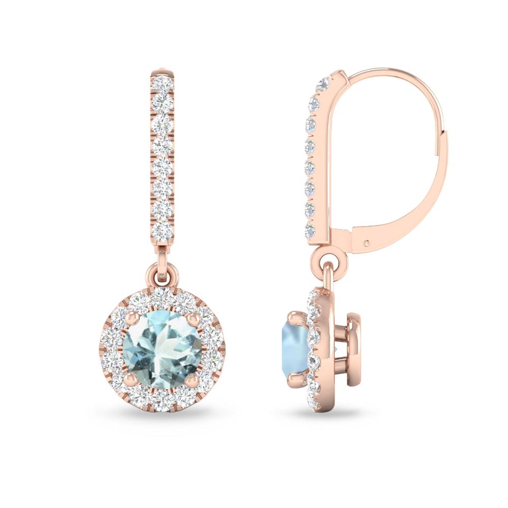 Rose Gold - Aquamarine