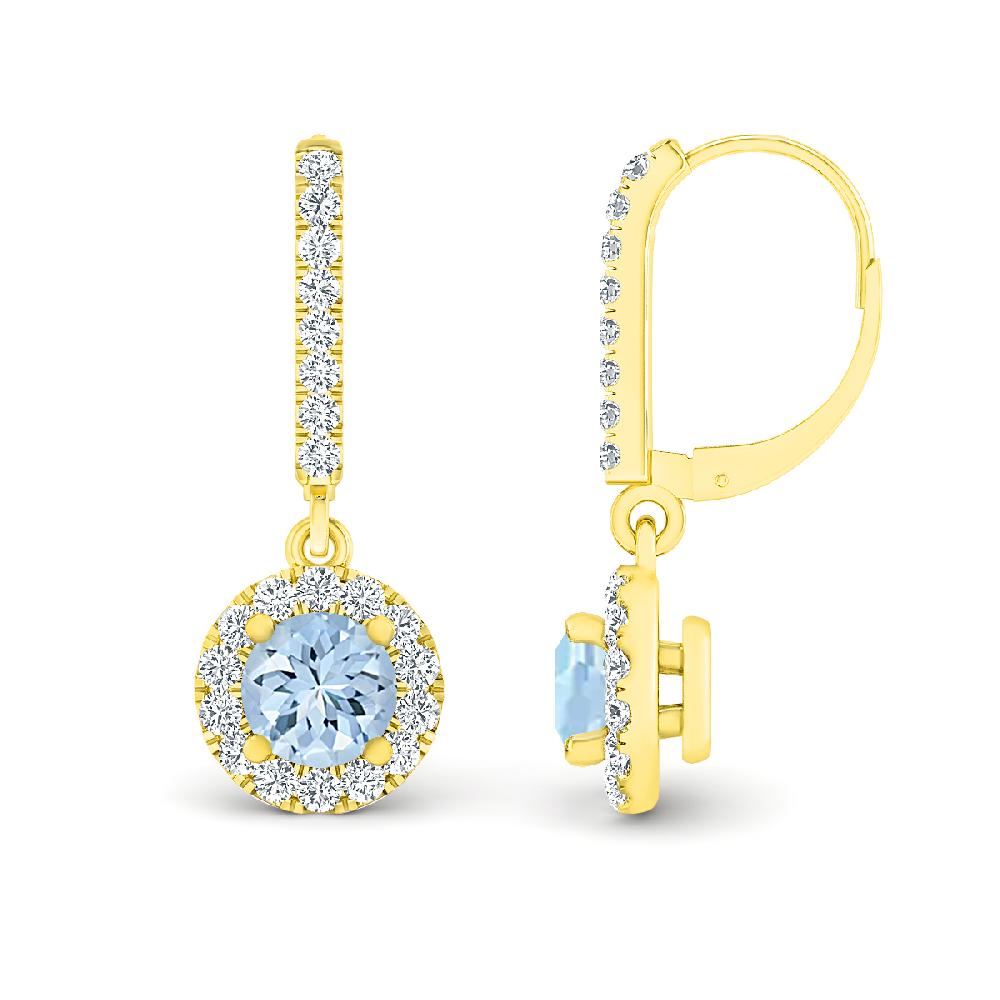 Yellow Gold - Aquamarine