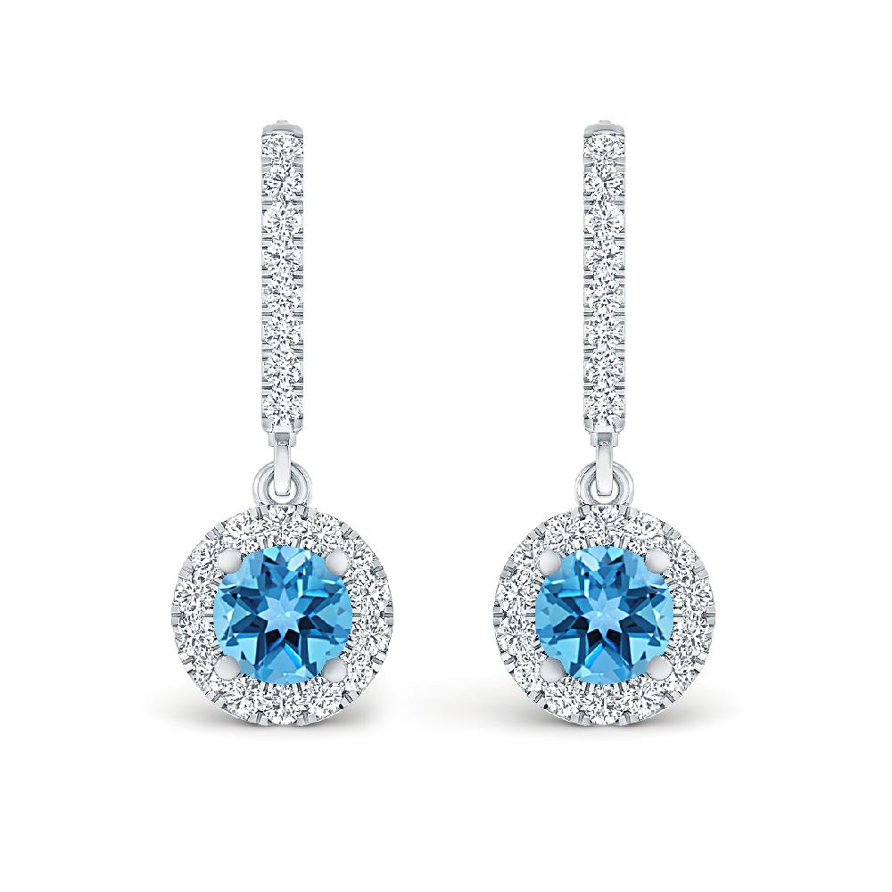 White Gold - Blue Topaz