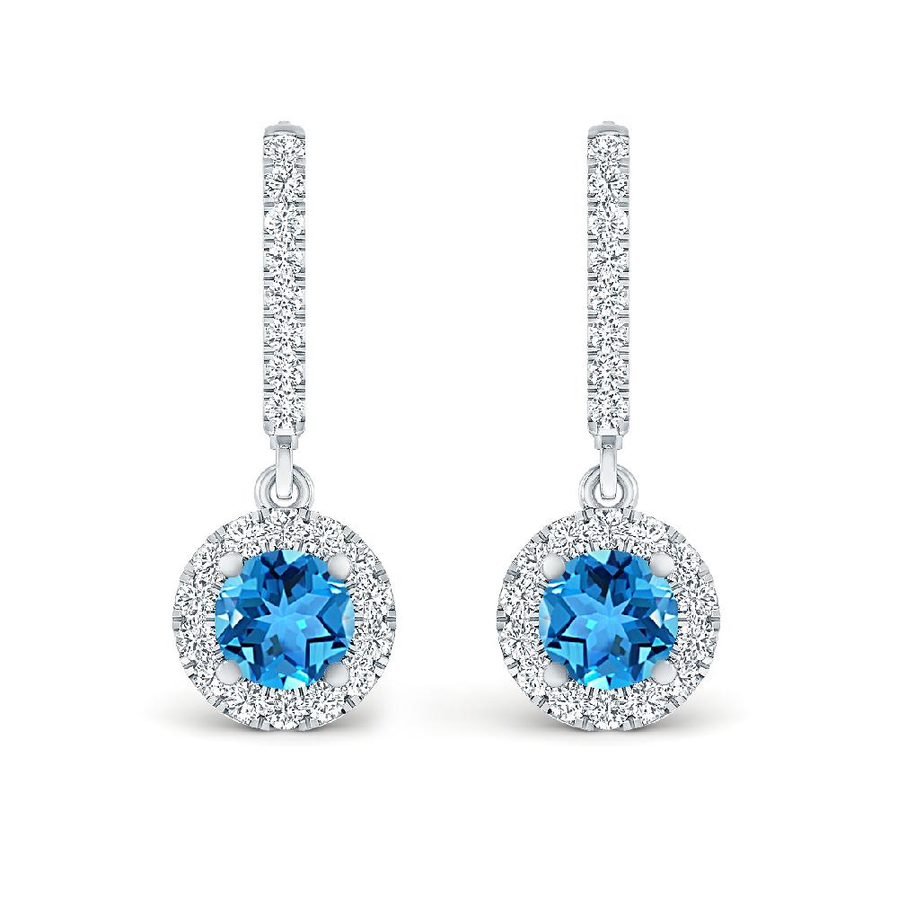 White Gold - Blue Topaz