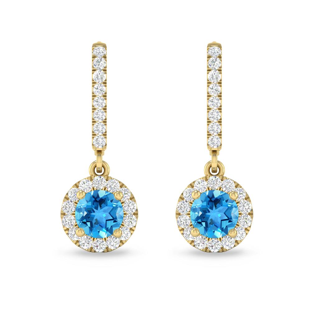 Yellow Gold - Blue Topaz